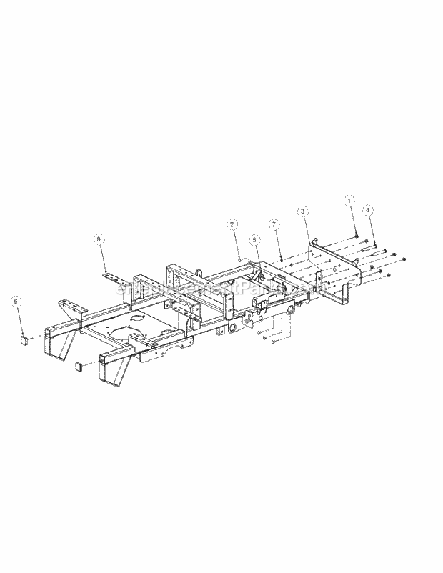 Frame Assembly Diagram and Parts List for M54-KW 53DB5DBW750 Cub Cadet Sprayer